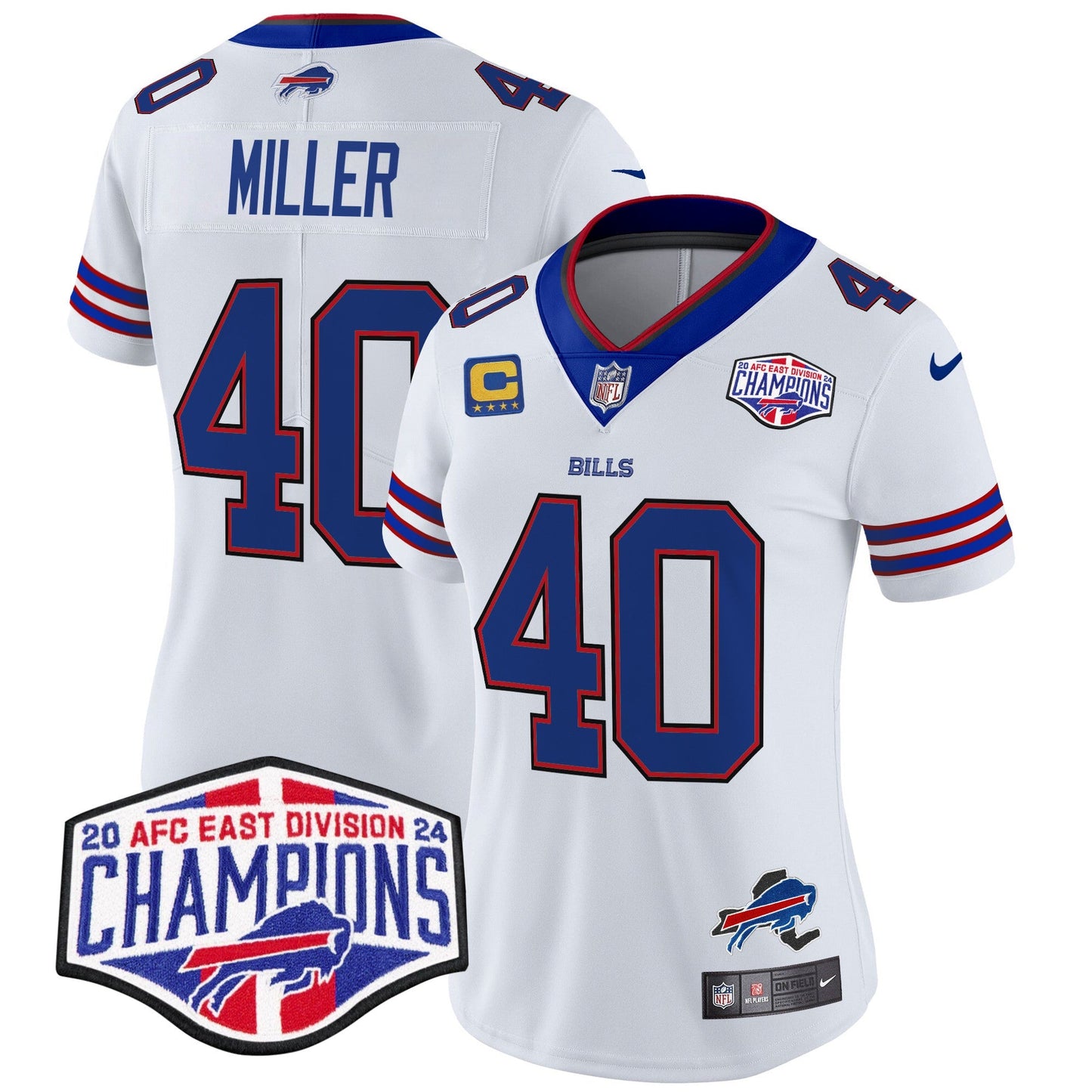 Women's Bills 2024 AFC East Division Champions Vapor Limited Jersey - All Stitched
