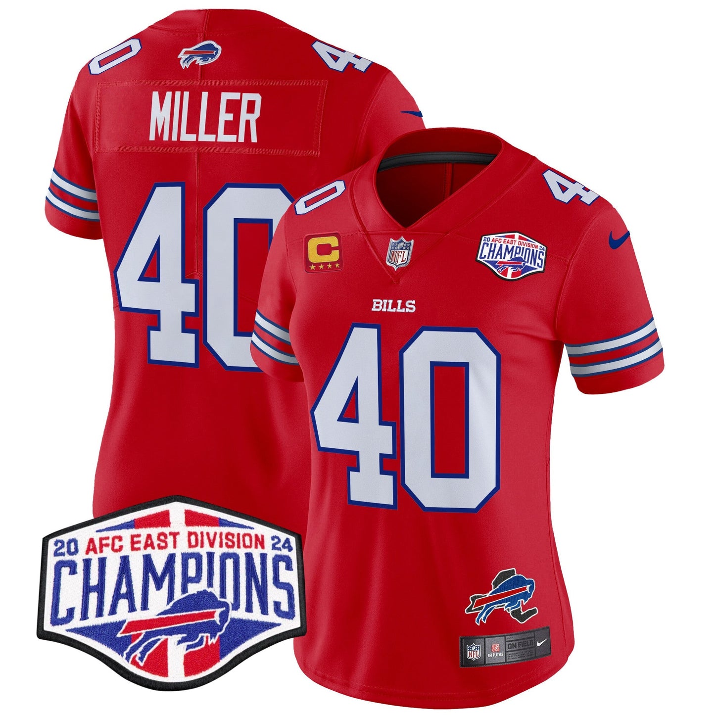 Women's Bills 2024 AFC East Division Champions Vapor Limited Jersey - All Stitched