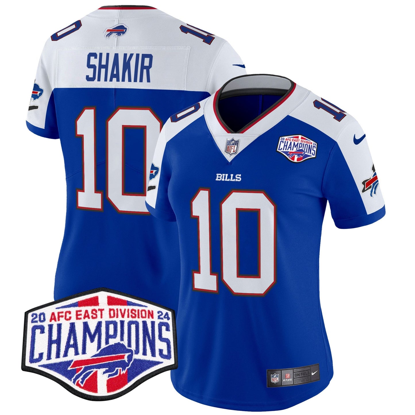 Women's Bills 2024 AFC East Division Champions Vapor Limited Jersey - All Stitched