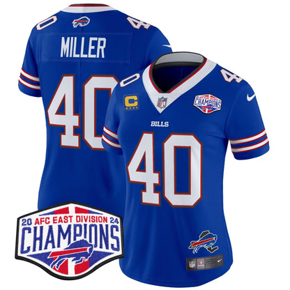 Women's Bills 2024 AFC East Division Champions Vapor Limited Jersey - All Stitched