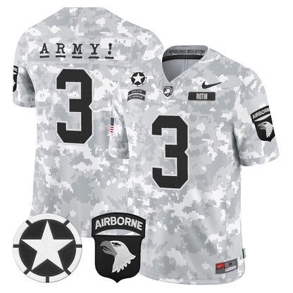 Army Black Knights 101st Airborne Division Patch 2024 Salute to Service Vapor Limited Jersey - All Stitched