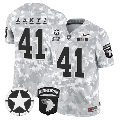 Army Black Knights 101st Airborne Division Patch 2024 Salute to Service Vapor Limited Jersey - All Stitched