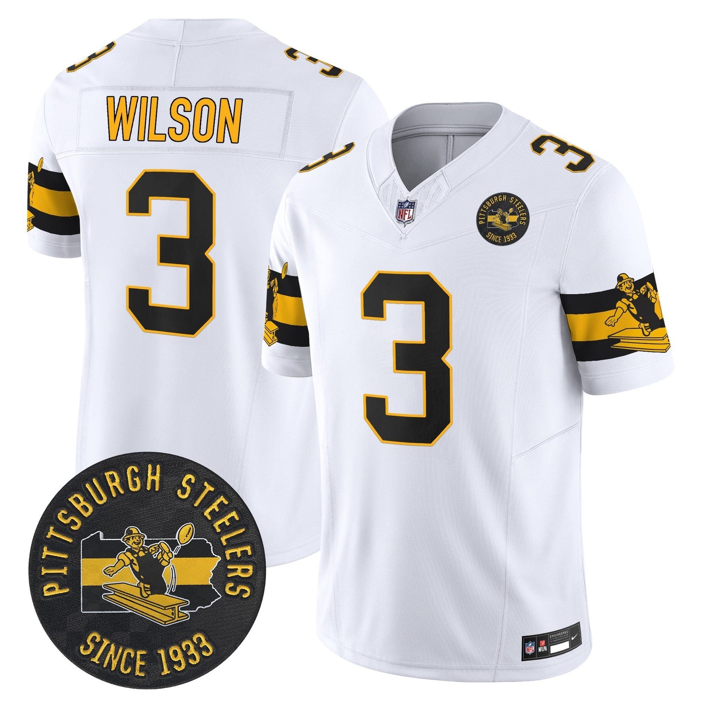 PIT Throwback 1933 Patch Vapor Limited Jersey - All Stitched