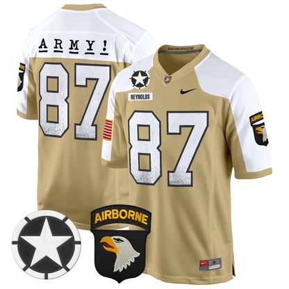 Army Black Knights 101st Airborne Division Patch 2024 Game Jersey - All Stitched