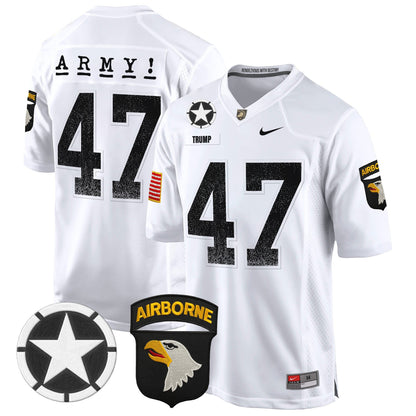 Army Black Knights 101st Airborne Division Patch 2024 Game Jersey - All Stitched