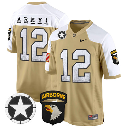 Army Black Knights 101st Airborne Division Patch 2024 Game Jersey - All Stitched