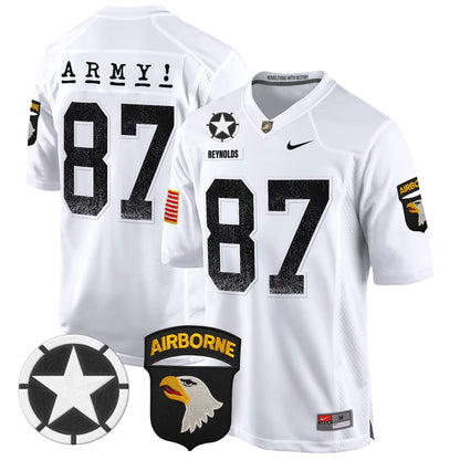 Army Black Knights 101st Airborne Division Patch 2024 Game Jersey - All Stitched