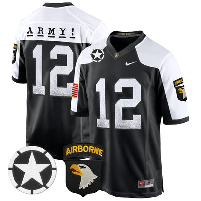 Army Black Knights 101st Airborne Division Patch 2024 Game Jersey - All Stitched