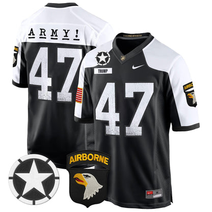 Army Black Knights 101st Airborne Division Patch 2024 Game Jersey - All Stitched