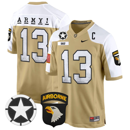 Army Black Knights 101st Airborne Division Patch 2024 Game Jersey - All Stitched