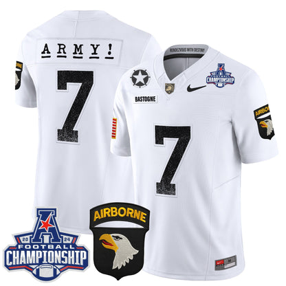 Army Black Knights 2024 AAC Championship Patch Vapor Limited Jersey - All Stitched