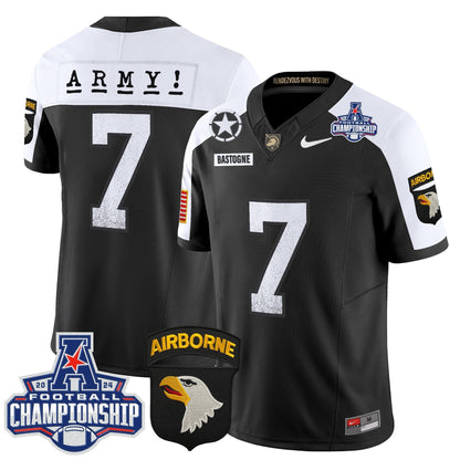 Army Black Knights 2024 AAC Championship Patch Vapor Limited Jersey - All Stitched
