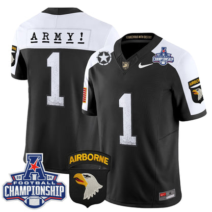 Army Black Knights 2024 AAC Championship Patch Vapor Limited Jersey - All Stitched