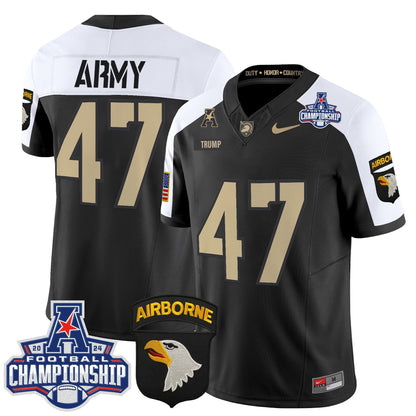 Army Black Knights 2024 AAC Championship Patch Vapor Limited Jersey V2 - All Stitched