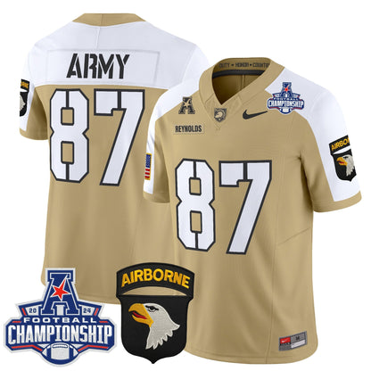 Army Black Knights 2024 AAC Championship Patch Vapor Limited Jersey V2 - All Stitched