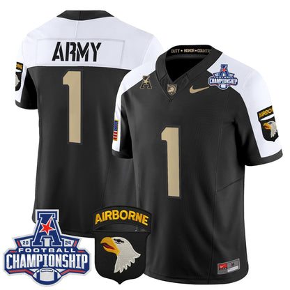 Army Black Knights 2024 AAC Championship Patch Vapor Limited Jersey V2 - All Stitched