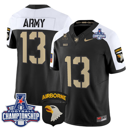 Army Black Knights 2024 AAC Championship Patch Vapor Limited Jersey V2 - All Stitched