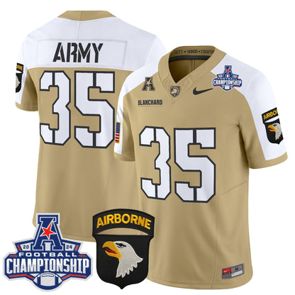 Army Black Knights 2024 AAC Championship Patch Vapor Limited Jersey V2 - All Stitched