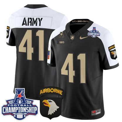 Army Black Knights 2024 AAC Championship Patch Vapor Limited Jersey V2 - All Stitched