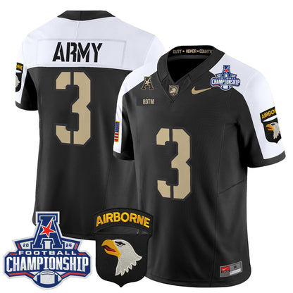 Army Black Knights 2024 AAC Championship Patch Vapor Limited Jersey V2 - All Stitched