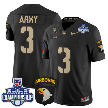 Army Black Knights 2024 AAC Championship Patch Vapor Limited Jersey V2 - All Stitched