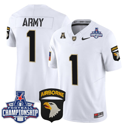 Army Black Knights 2024 AAC Championship Patch Vapor Limited Jersey V2 - All Stitched