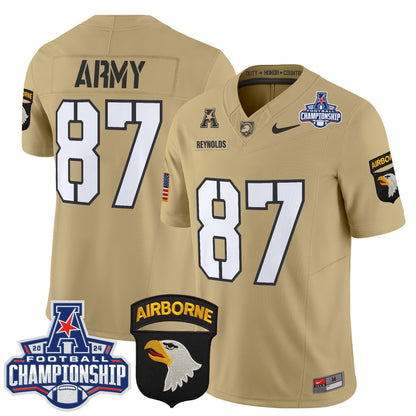 Army Black Knights 2024 AAC Championship Patch Vapor Limited Jersey V2 - All Stitched