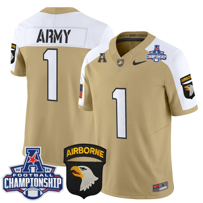 Army Black Knights 2024 AAC Championship Patch Vapor Limited Jersey V2 - All Stitched