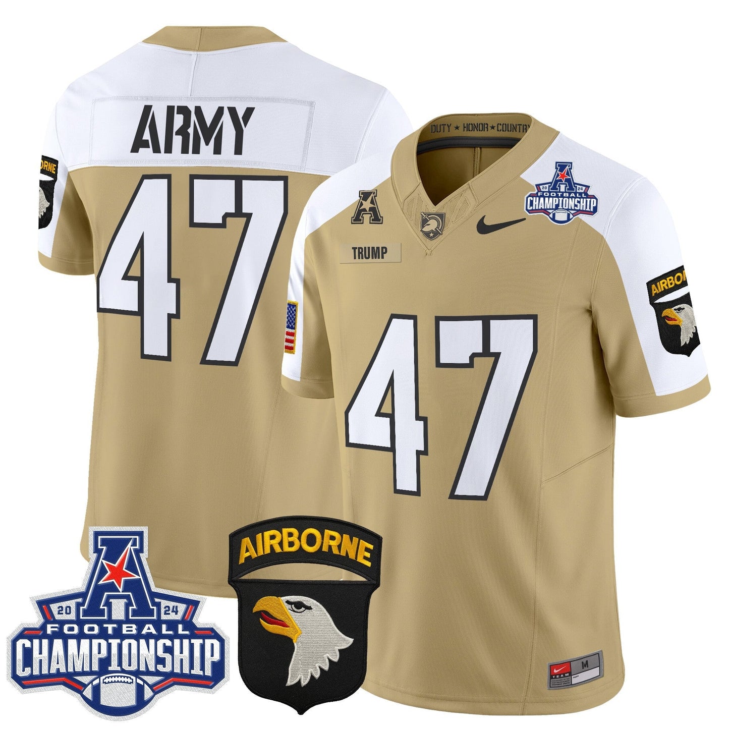 Army Black Knights 2024 AAC Championship Patch Vapor Limited Jersey V2 - All Stitched