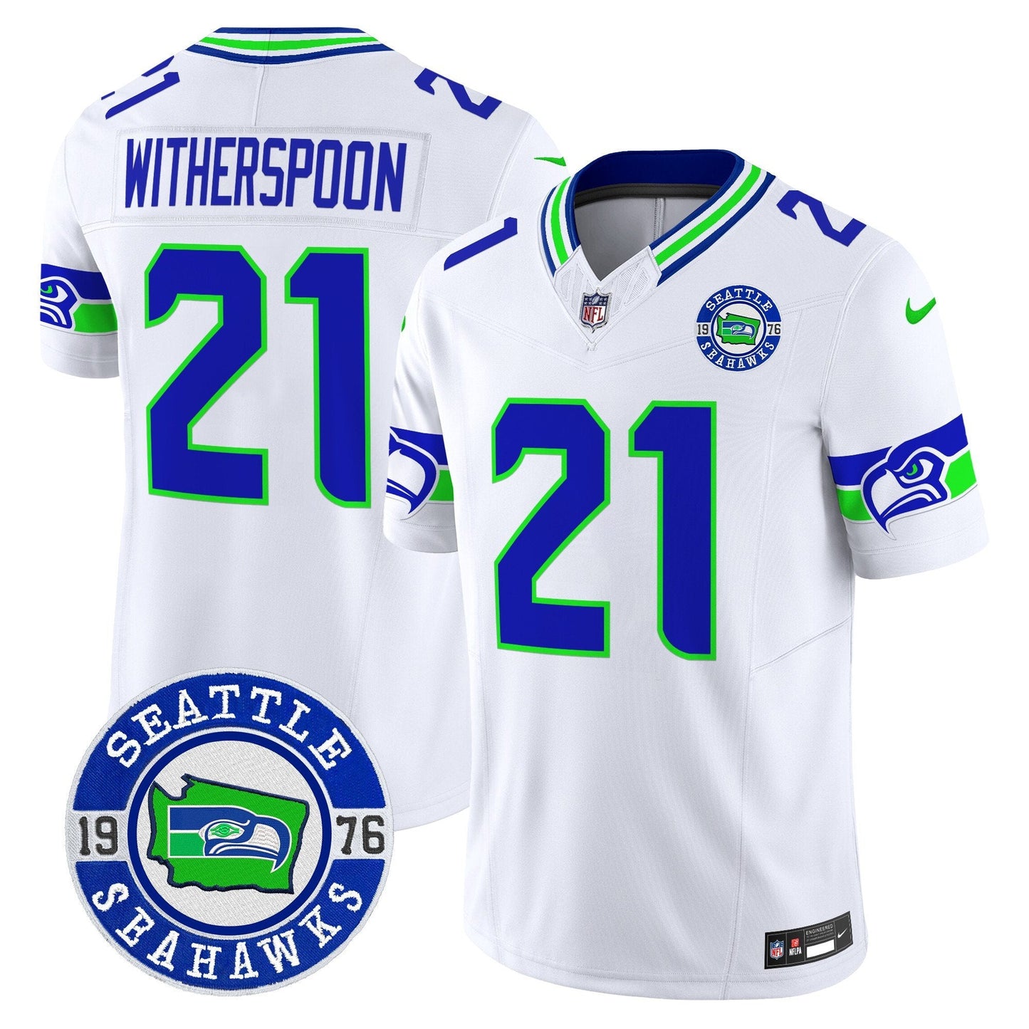 Seahawks 2024 Seattle Est. 1976 Patch Vapor Limited Jersey - All Stitched