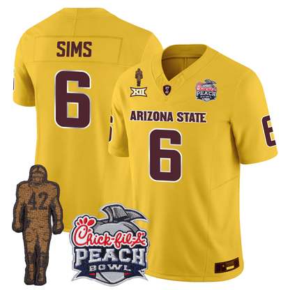 Arizona Sun Devils Football 24/25 Jersey - Peach Bowl Patch