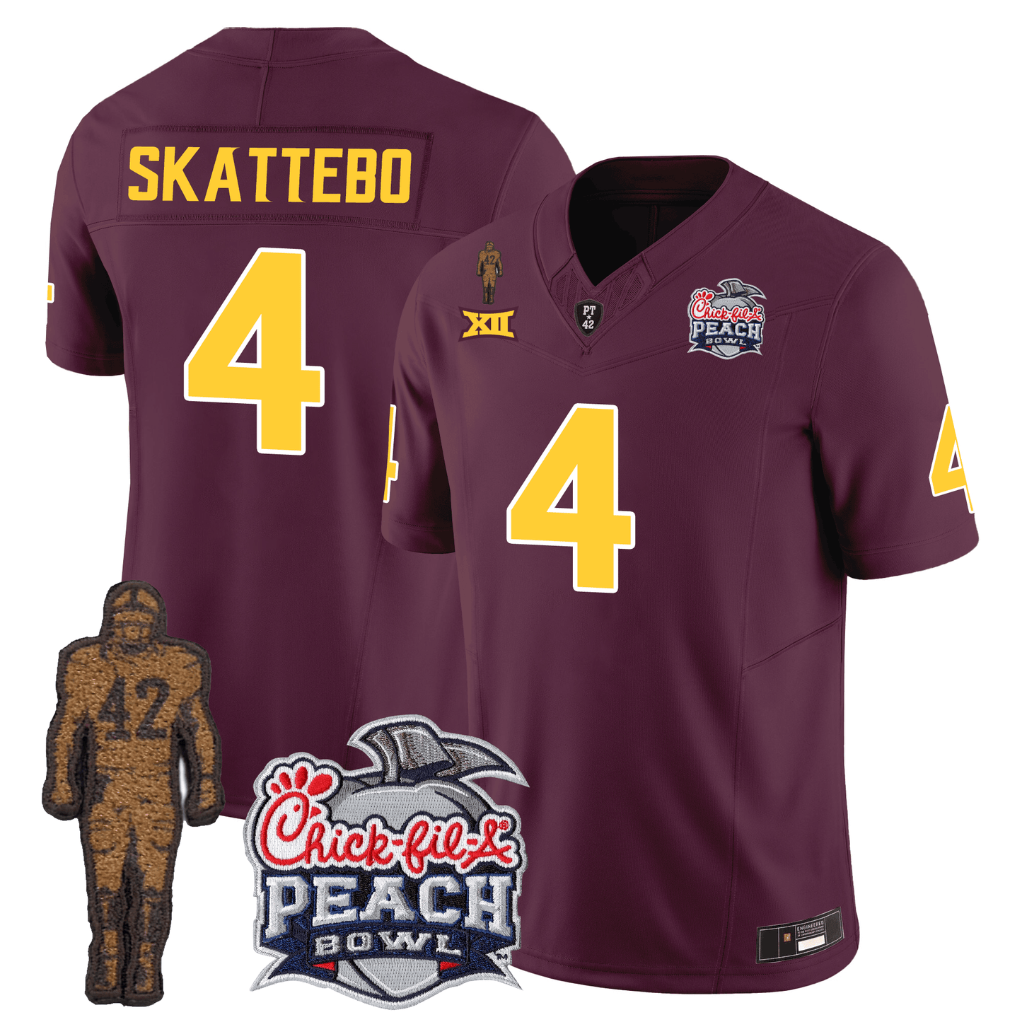 Arizona Sun Devils Football 24/25 Jersey - Peach Bowl Patch