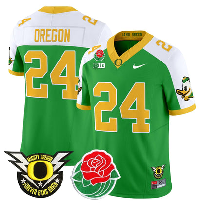 ORE 2025 Rose Bowl Game & BIG Patch Vapor Limited Jersey - All Stitched