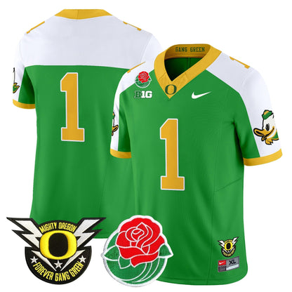 ORE 2025 Rose Bowl Game & BIG Patch Vapor Limited Jersey - All Stitched