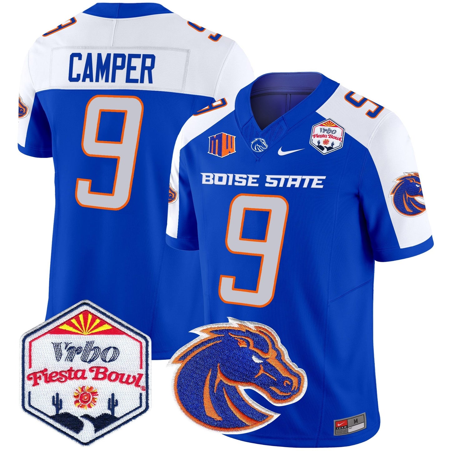Boise State Broncos 2024 The Fiesta Bowl Patch Vapor Limited Jersey - All Stitched