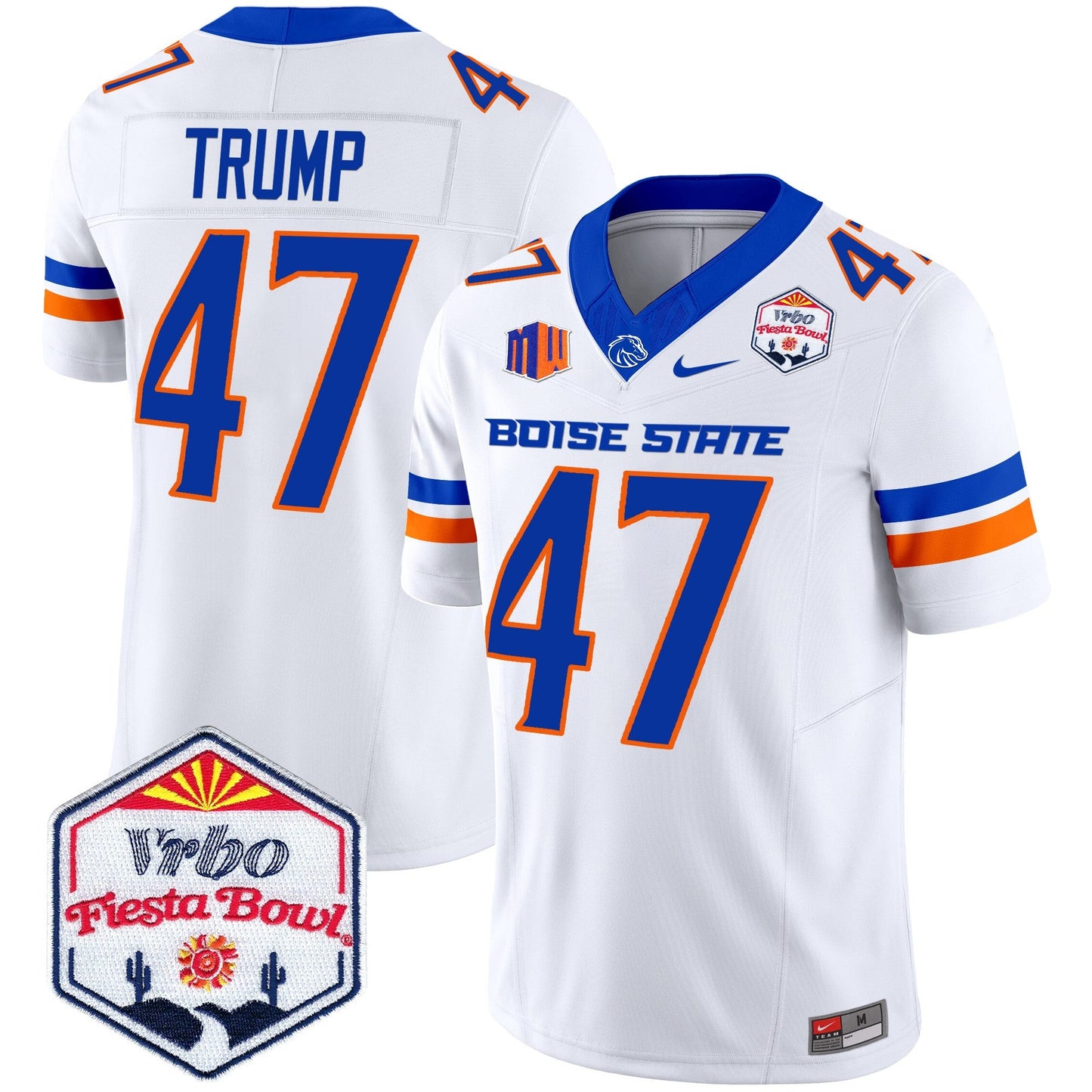 Boise State Broncos 2024 The Fiesta Bowl Patch Vapor Limited Jersey - All Stitched