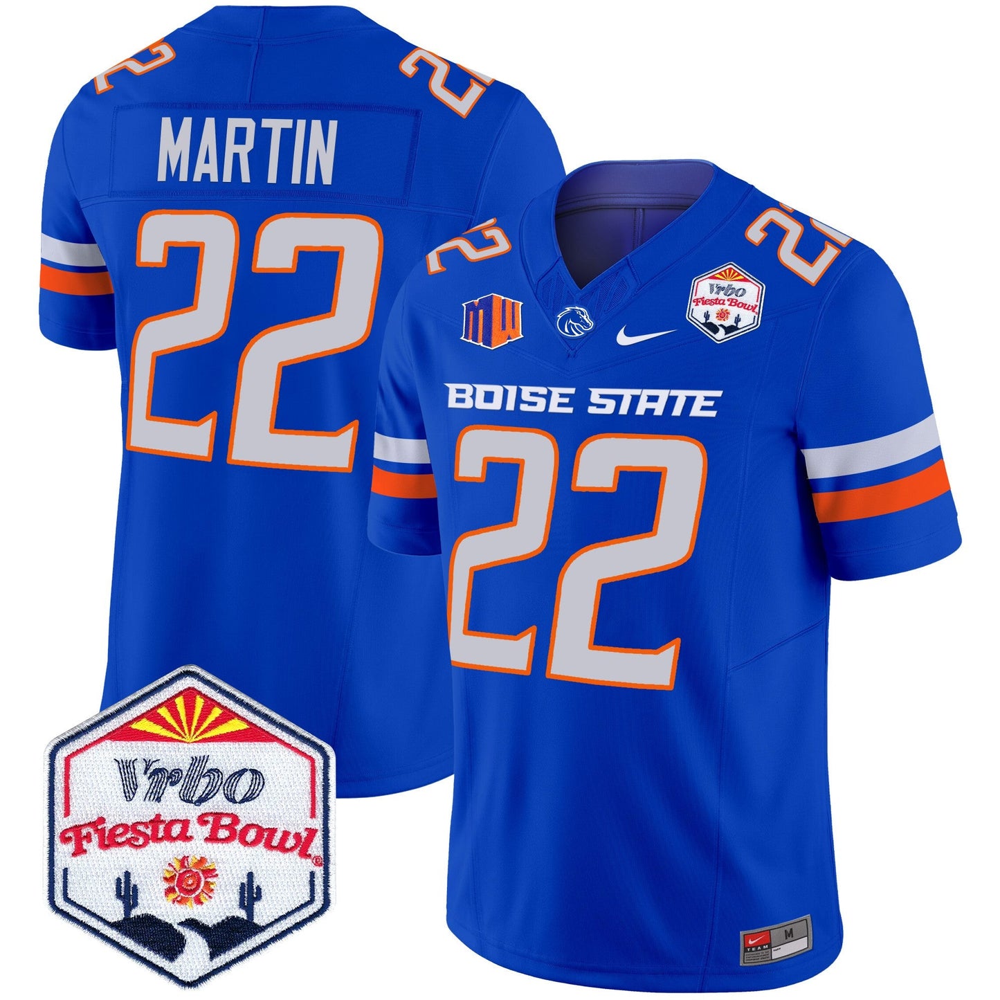 Boise State Broncos 2024 The Fiesta Bowl Patch Vapor Limited Jersey - All Stitched