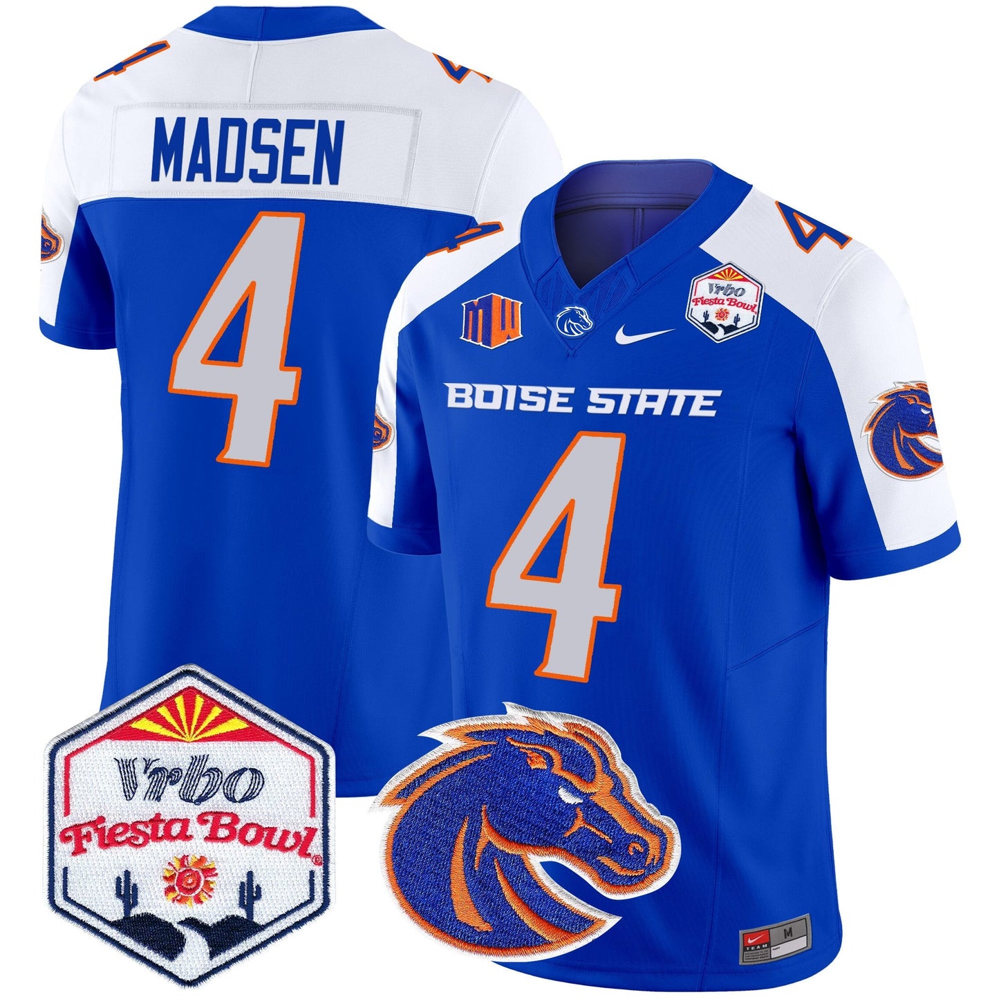 Boise State Broncos 2024 The Fiesta Bowl Patch Vapor Limited Jersey - All Stitched