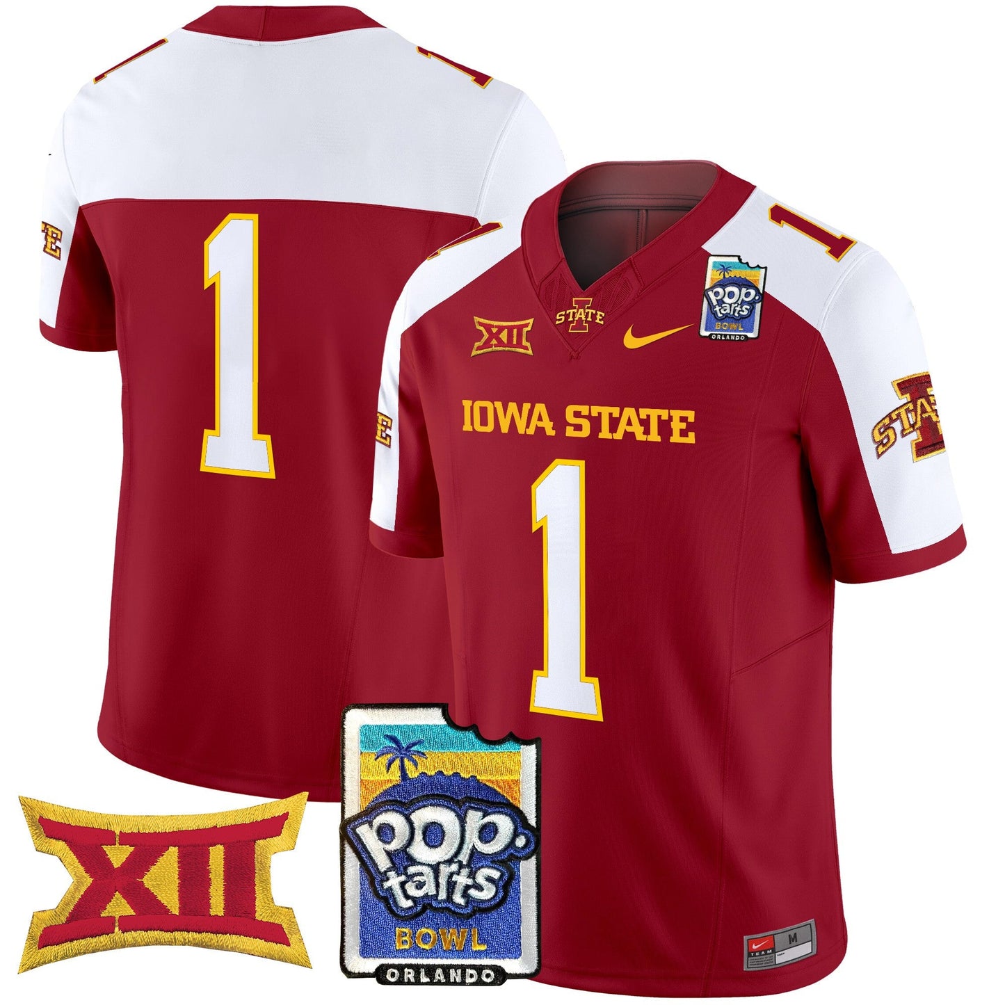 Iowa State Cyclones 2025 PopTarts Bowl Patch Vapor Limited Jersey - All Stitched