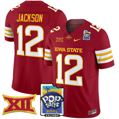 Iowa State Cyclones 2025 PopTarts Bowl Patch Vapor Limited Jersey - All Stitched