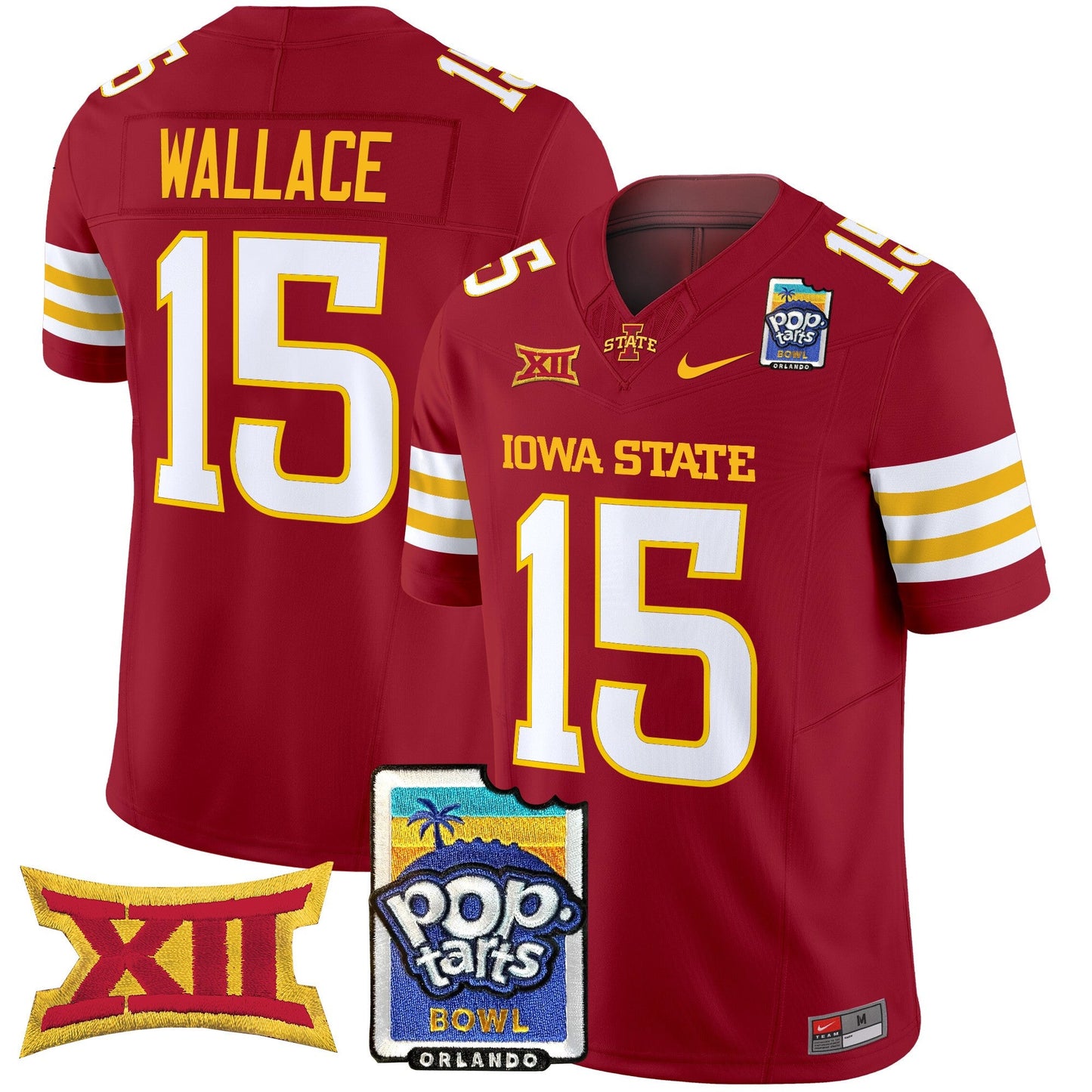 Iowa State Cyclones 2025 PopTarts Bowl Patch Vapor Limited Jersey - All Stitched