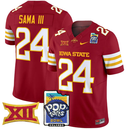 Iowa State Cyclones 2025 PopTarts Bowl Patch Vapor Limited Jersey - All Stitched