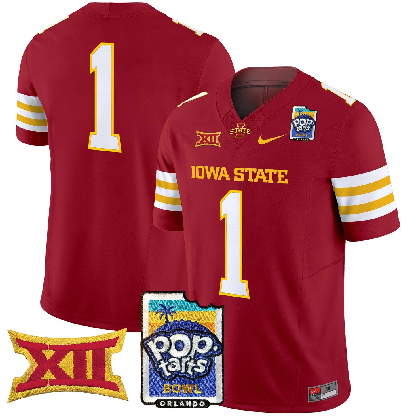 Iowa State Cyclones 2025 PopTarts Bowl Patch Vapor Limited Jersey - All Stitched