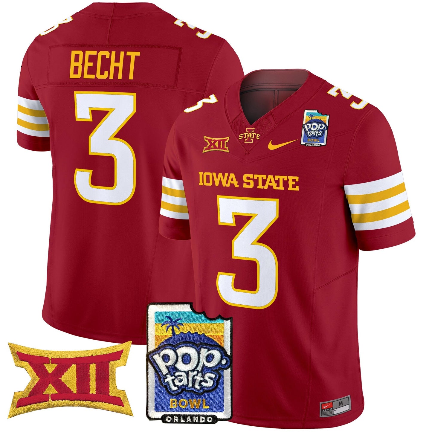 Iowa State Cyclones 2025 PopTarts Bowl Patch Vapor Limited Jersey - All Stitched