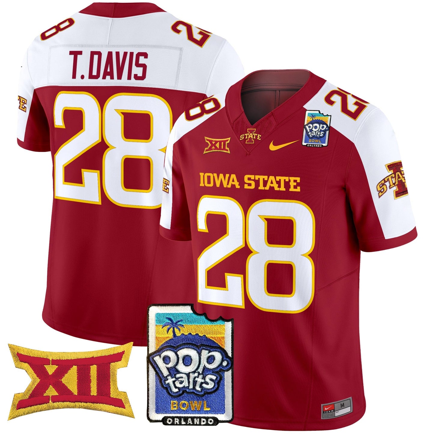 Iowa State Cyclones 2025 PopTarts Bowl Patch Vapor Limited Jersey - All Stitched