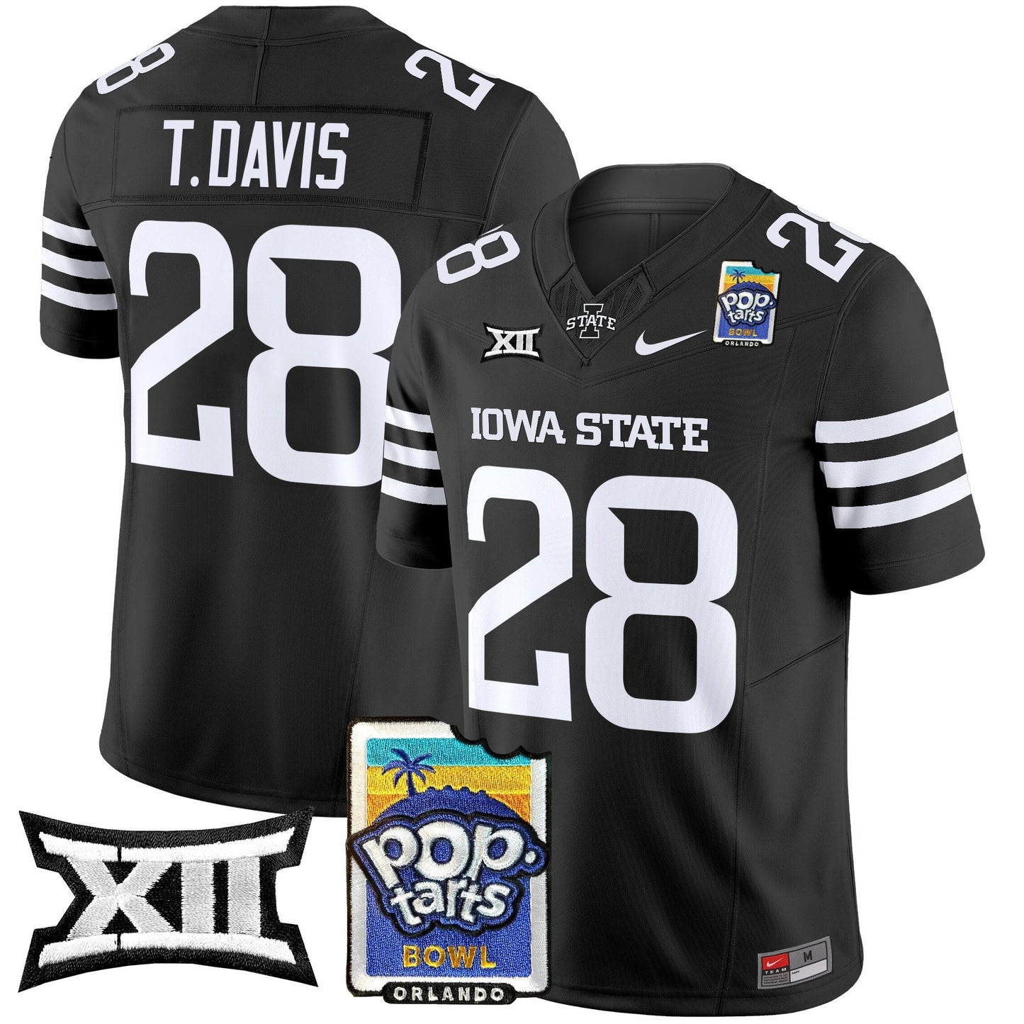 Iowa State Cyclones 2025 PopTarts Bowl Patch Vapor Limited Jersey - All Stitched