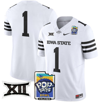 Iowa State Cyclones 2025 PopTarts Bowl Patch Vapor Limited Jersey - All Stitched