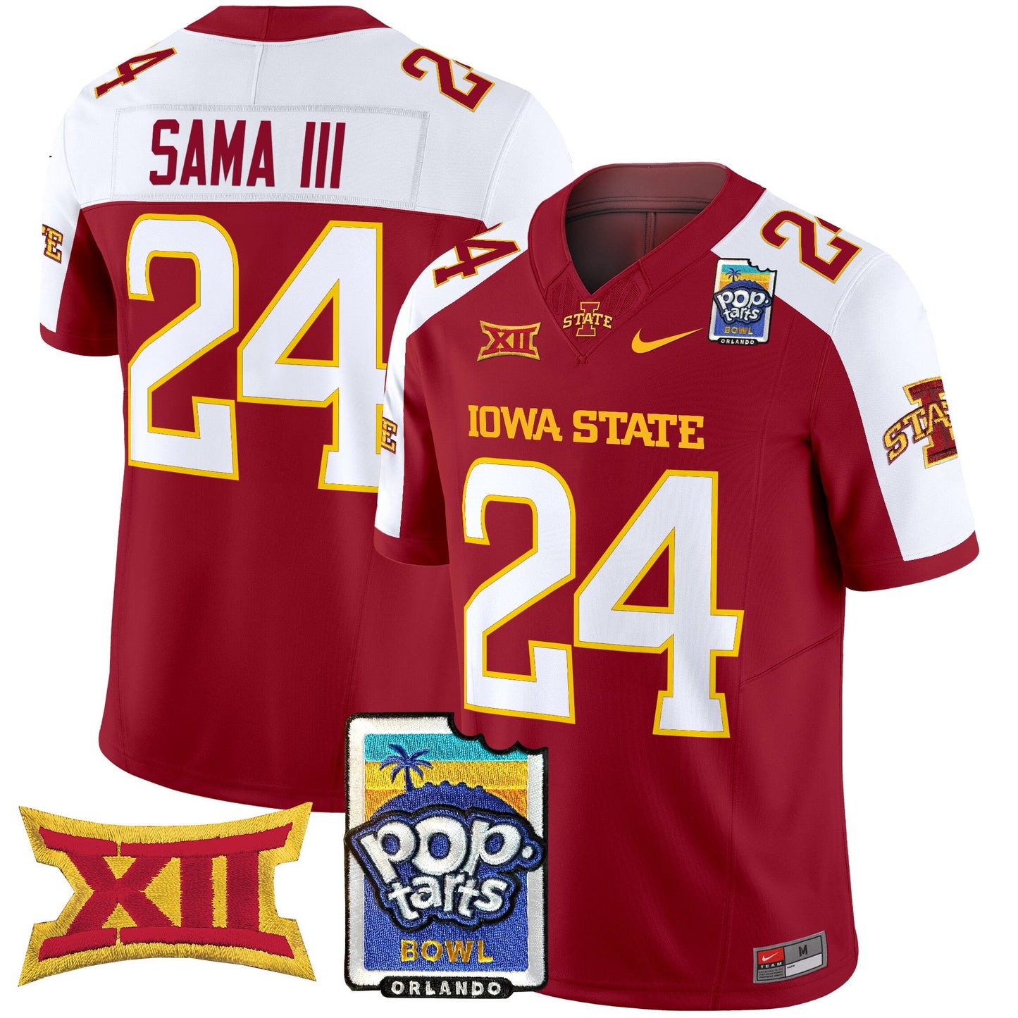 Iowa State Cyclones 2025 PopTarts Bowl Patch Vapor Limited Jersey - All Stitched