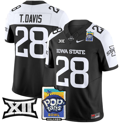Iowa State Cyclones 2025 PopTarts Bowl Patch Vapor Limited Jersey - All Stitched
