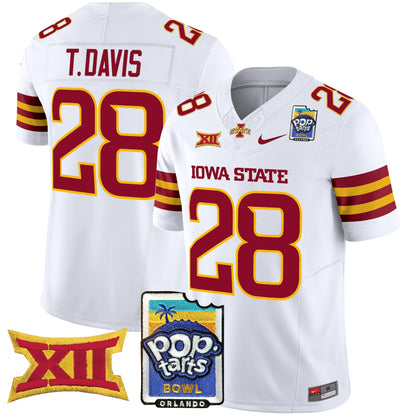 Iowa State Cyclones 2025 PopTarts Bowl Patch Vapor Limited Jersey - All Stitched